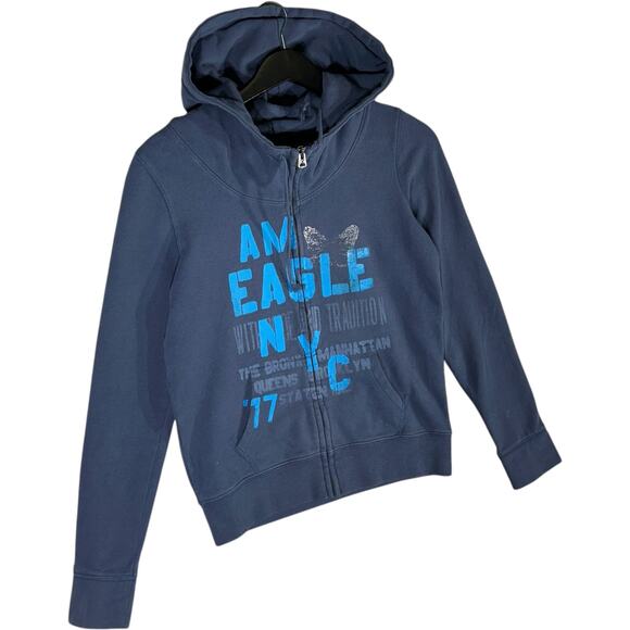 American Eagle Spellout Full Zip Hoodie - Picture 4 of 7